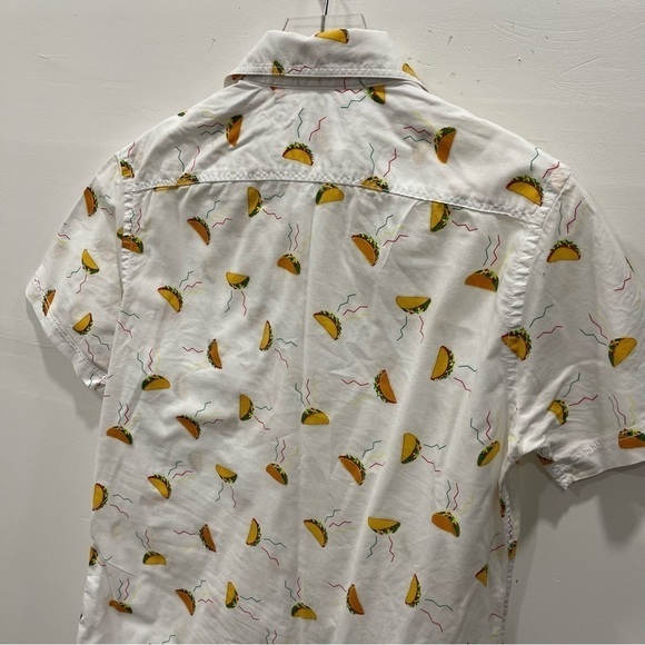 Mossimo Short Sleeve Taco Print Button Down Shirt Men’s Small - Picture 8 of 9